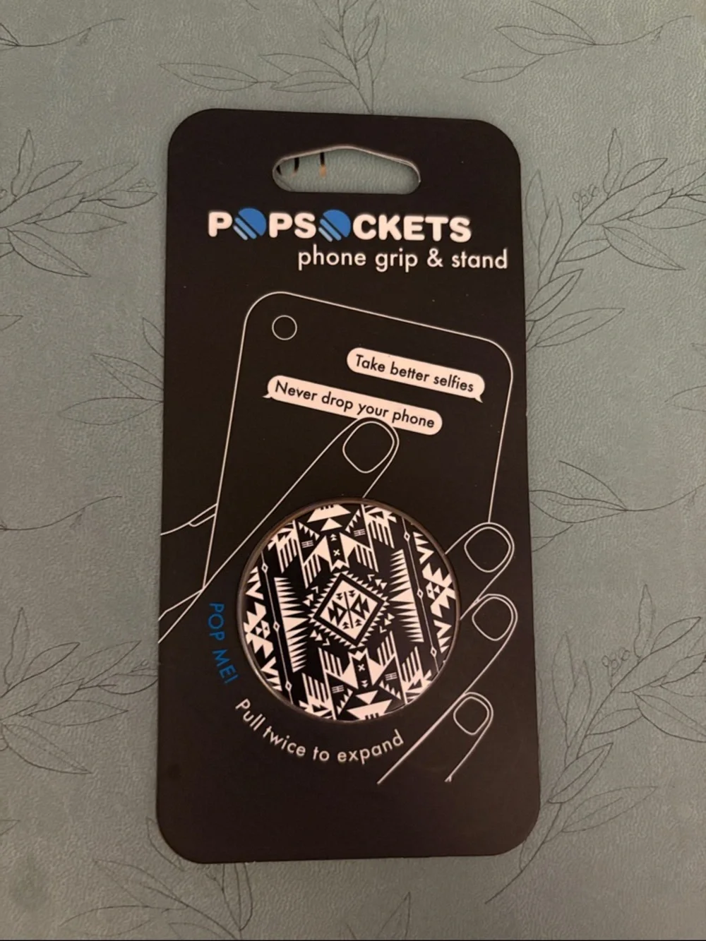 PopSockets Black & White Tribal Pattern Phone Grip